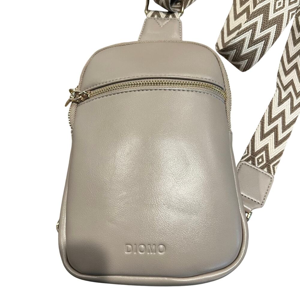 Diomo Anti theft beige over the sling bag in Vegan Leather